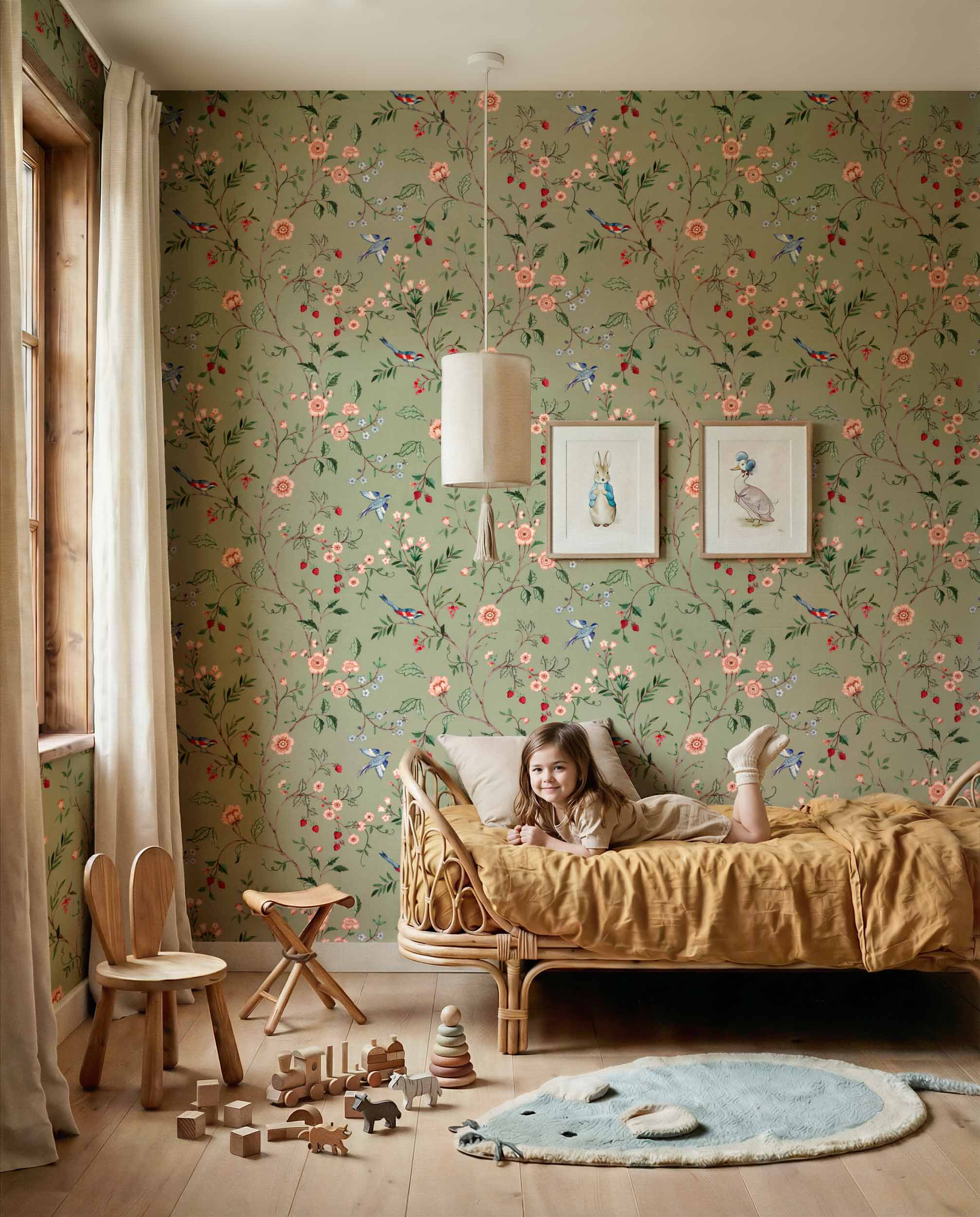 Papel pintado Coordonné Bucolic Mint D00300